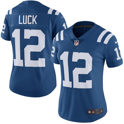 Indianapolis Colts 12 Limited Andrew Luck Royal Blue Nike NFL Women JerseyVapor Untouchable jerseys